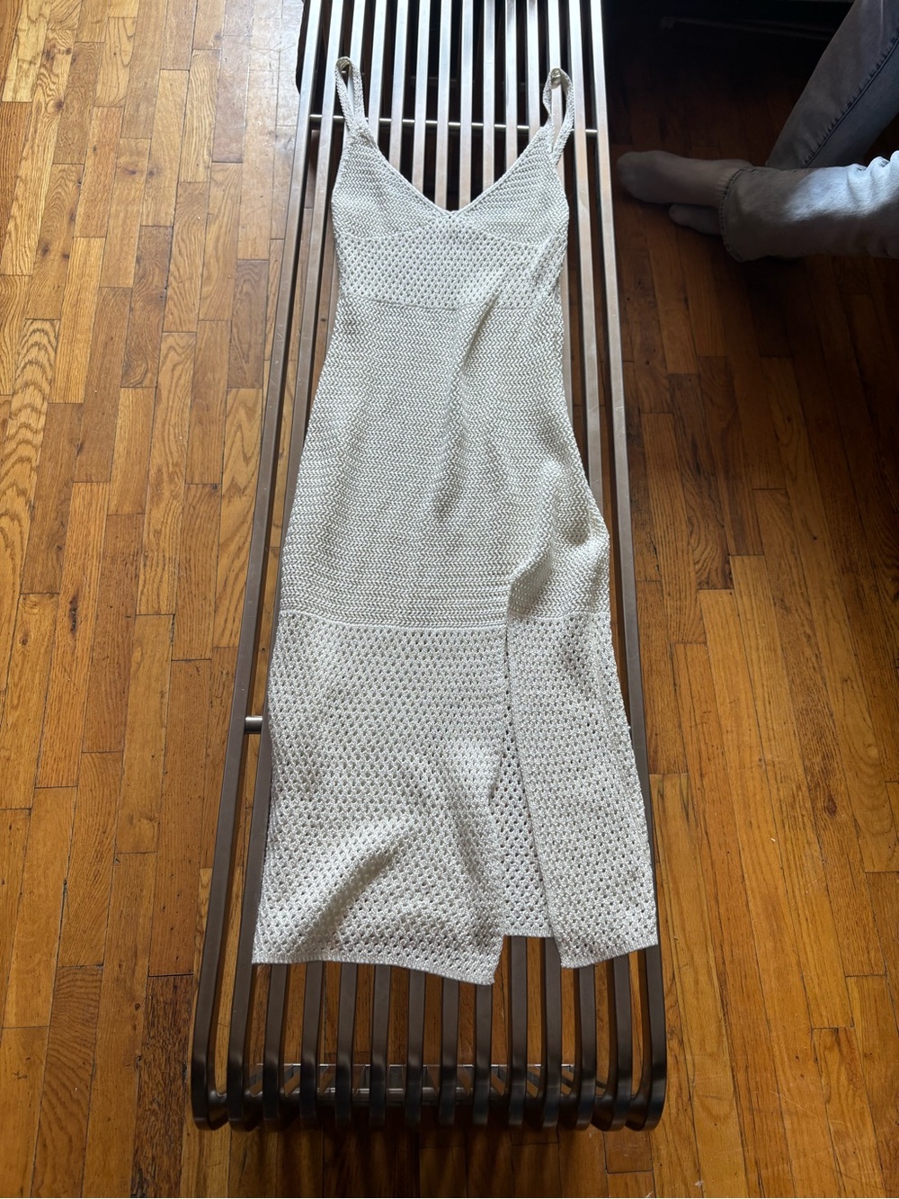 Wilfred Cream Open-Knit Sleeveless Top